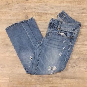 American Eagle artist crop jeans